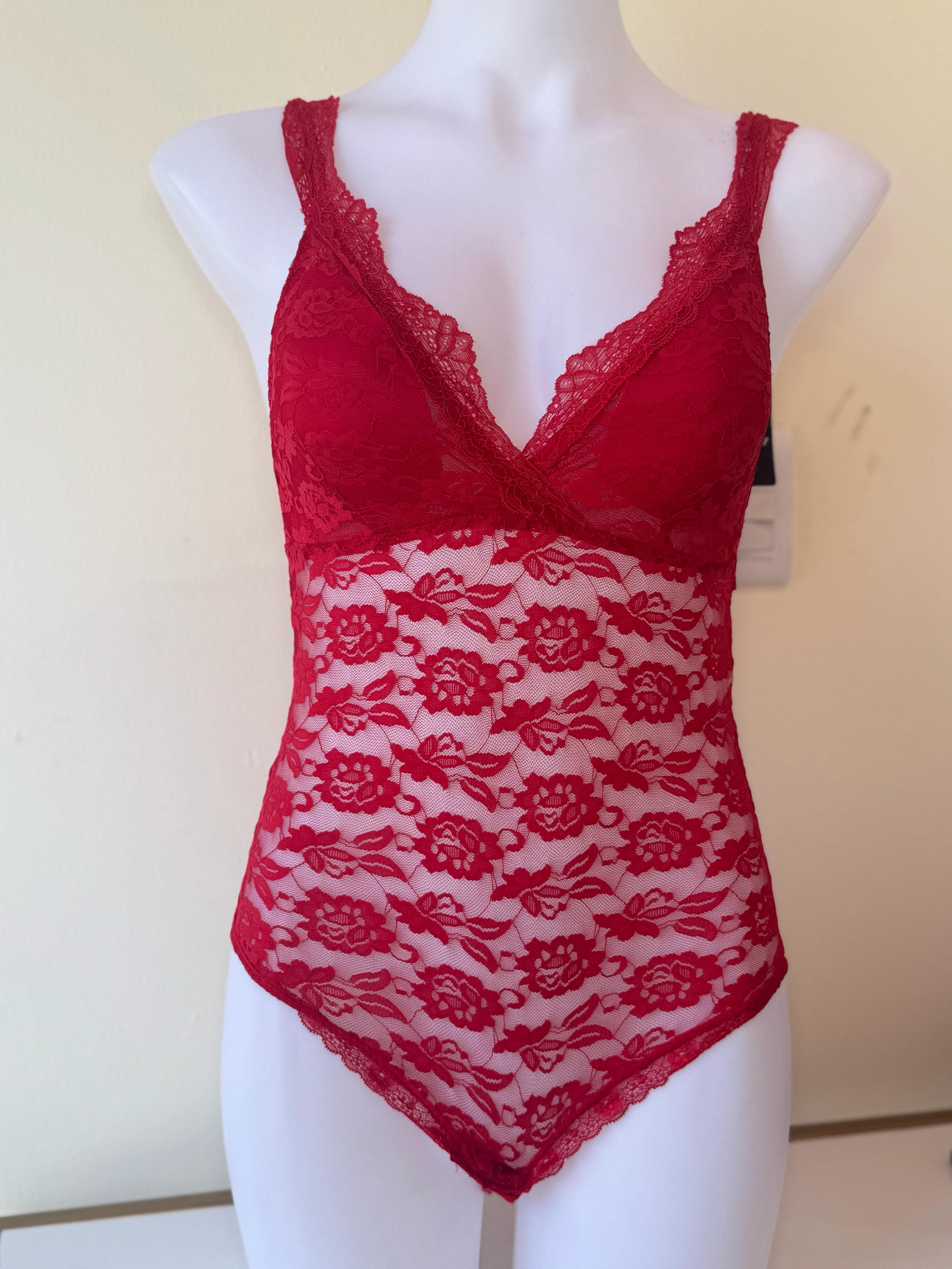 DUMMY - Body de  encaje colores rojo, negro, blanco
